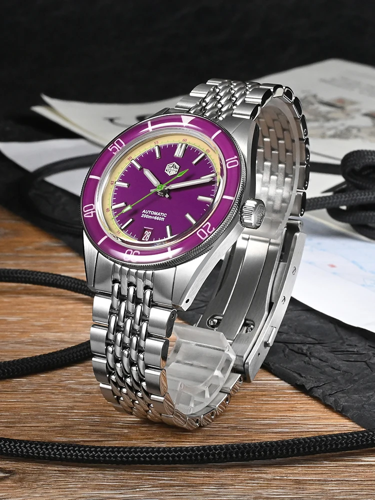 San Martin New Original Design Colorful Summer Dive Watch Fun Fruit Series 200m Waterproof Men Mechanical Watch