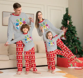 Adult Pajamas Set Xmas Kids Pyjamas Baby Onesie Christmas Family Matching Pajamas Sleepwear