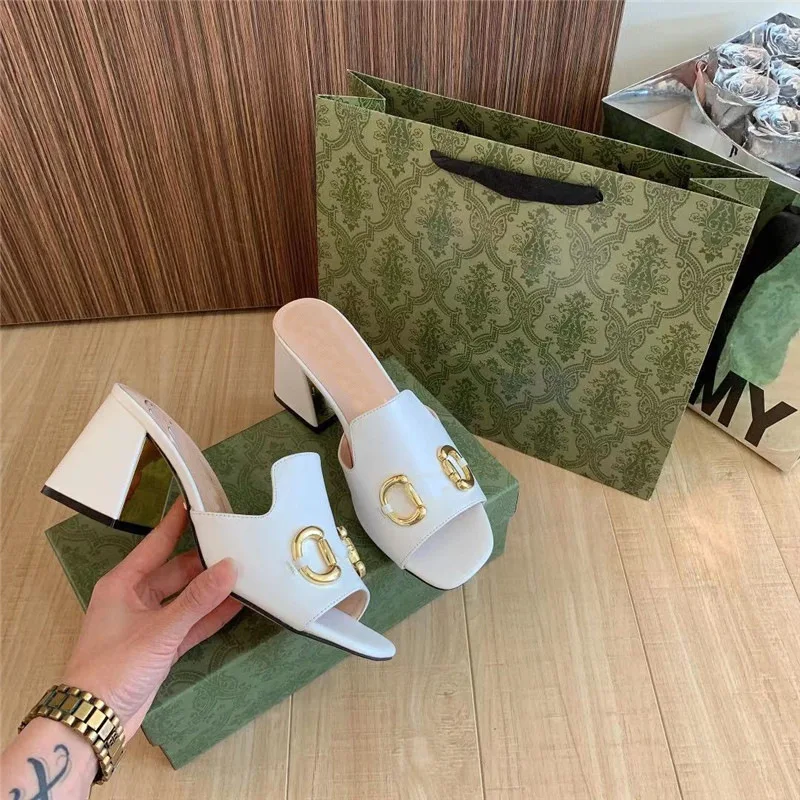 Customized Sandals With Logo New Female Open-toe High Heel Slippers ...