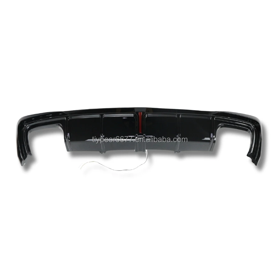 product tiypeor car body kits for audi a4l 2020   2023 car rear bumper diffuser with led light spoiler splitter back lip tuning-4