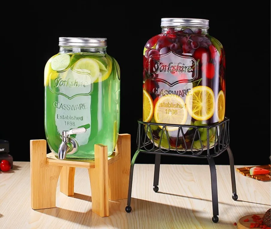 Factory Wholesale 4l 5l 8l Clear Party Beverage Dispenser Glass Drink