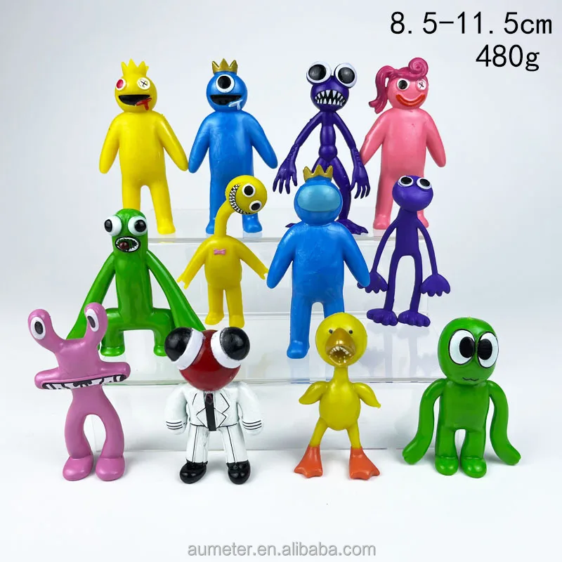 Amvibe Rainbow Friends Toys Pack of 8  4.5 Inches Rainbow Friends Action  Figures Toys Set of 8, Blue Monster, Green and Red. : : Toys