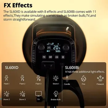Godox SL60IID  70W COB Video Light with Bowens Mount for Photography and Video Broadcasting detail image