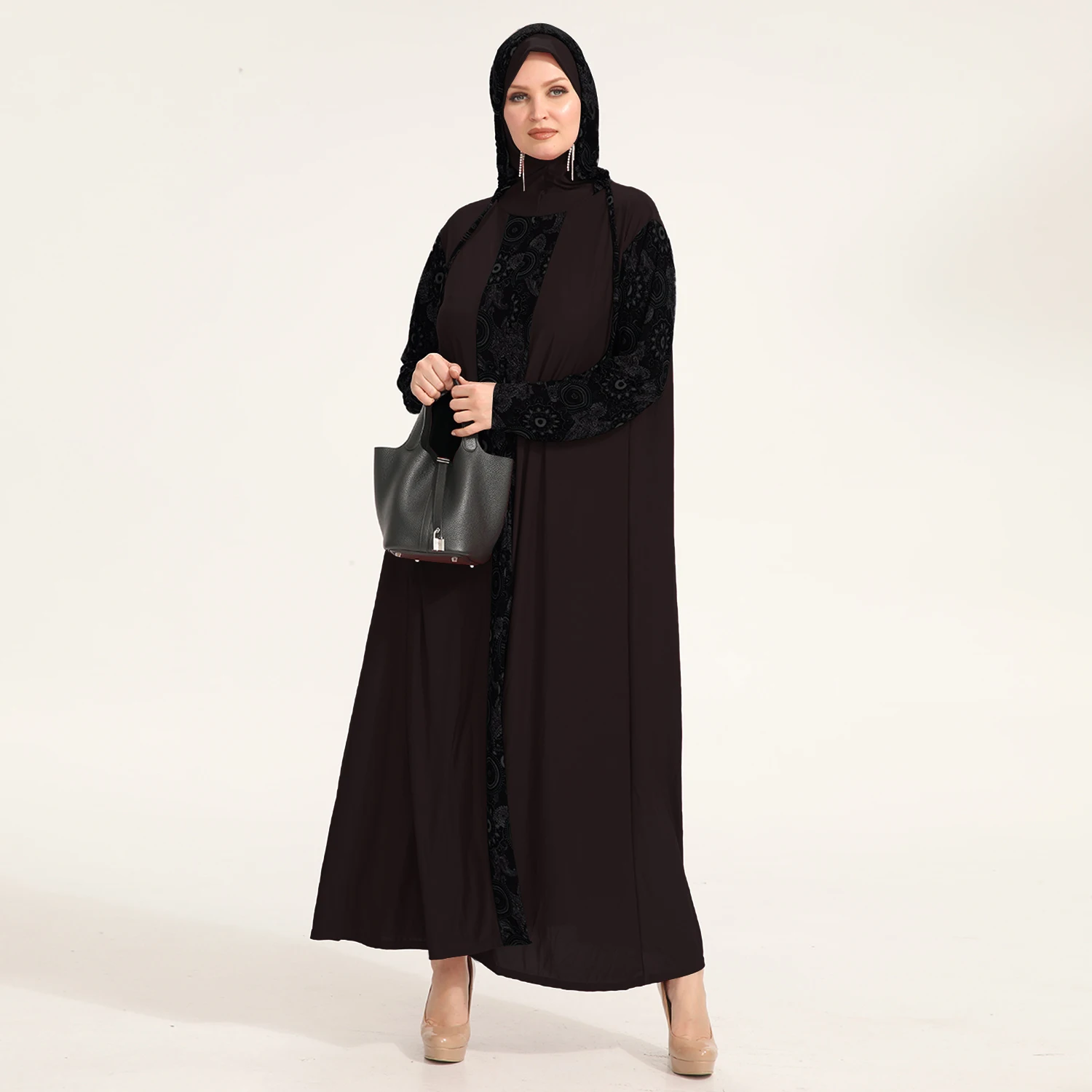 Abaya Dames A-lijn grote maat - Djellaba dames effen Ramadan gebed
