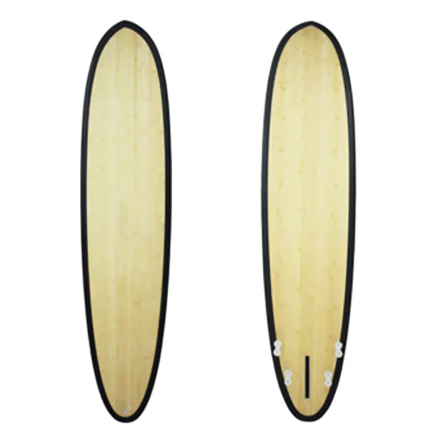 Customized Bamboo Epoxy Surfboard Funboard High Quality 8'0 Carbon Fiber Rail Surfboards