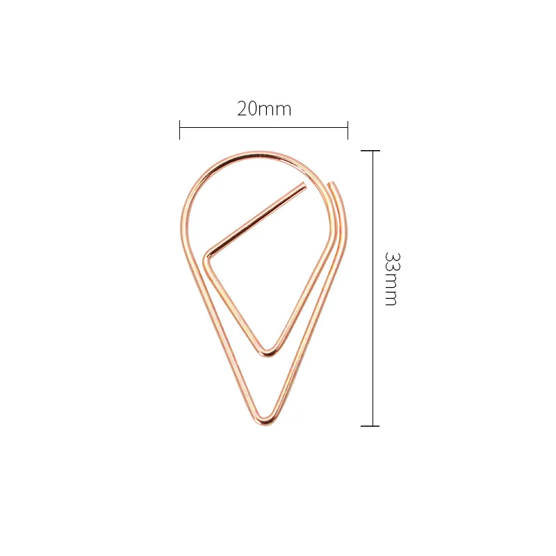 Steel Material Creative Drop Shape Custom Design Paper Clips Funny