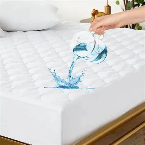 Custom logo Packing White Skin Care Home Deep Pocket Elastic Breathable Cotton Fabric Waterproof Mattress Protector