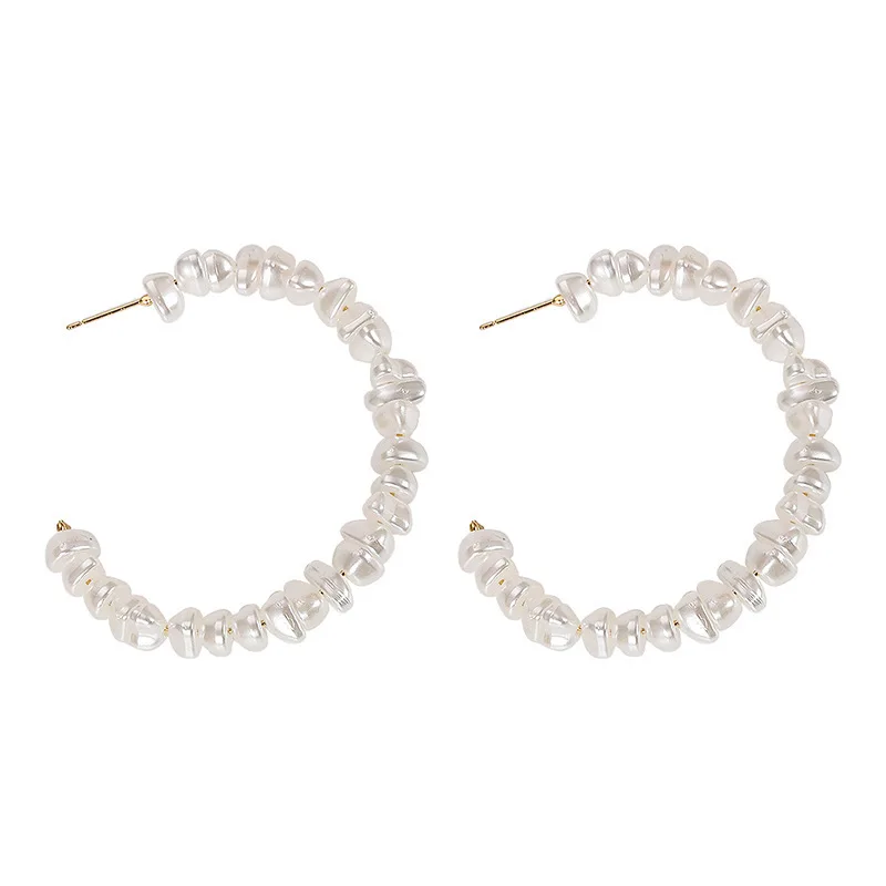 Barlaycs 2022 сетевые обручи для волос с красным жемчугом яркие белые резиновые бусины нажимные набор сережек оптовая