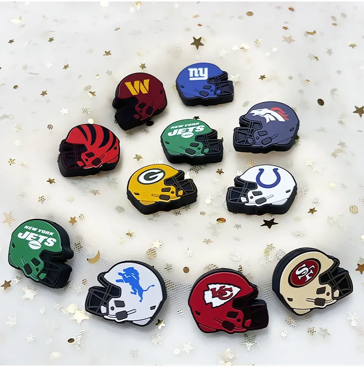 Shop Our Custom Football Team Helmet Silicone Focal Beads