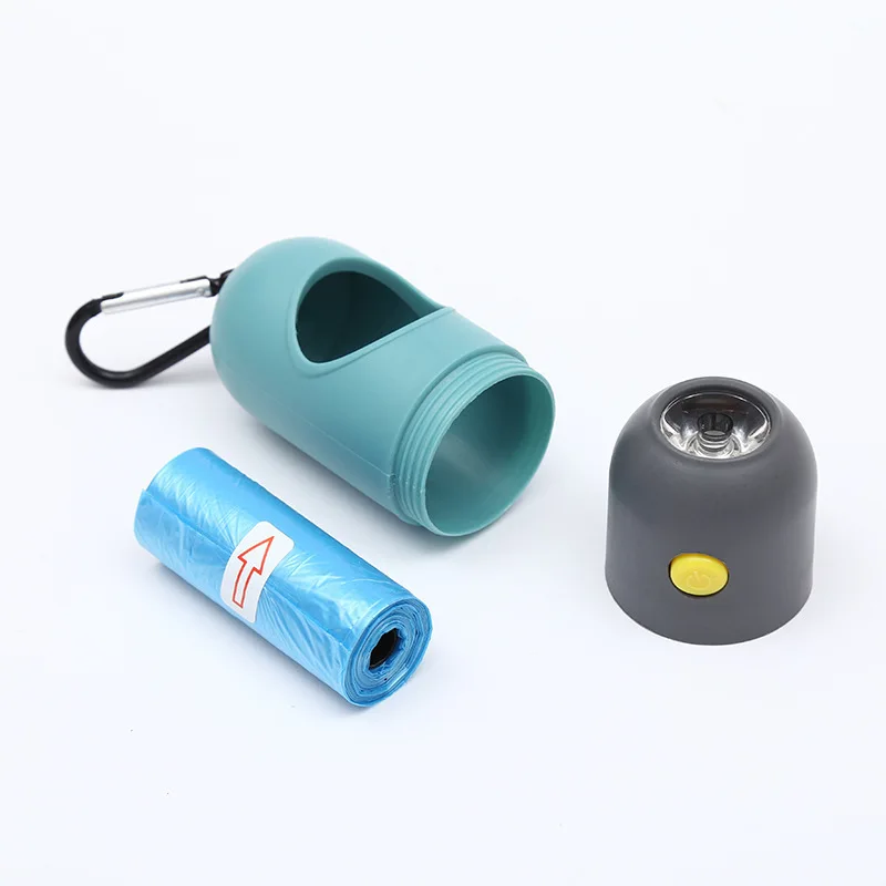Pet Dog Poop Dispenser Poop Bag Holder Led Flashlight Pill Shape Dog