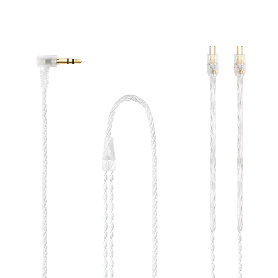 IEM Earphone Cable 2 Pin Memory Wired and Line Curved Two Types Earphone Cable
