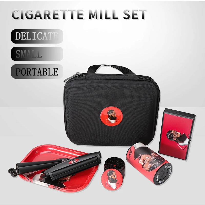 Portable Premium Custom Rolling Tray Herb Smoking Set Kit Smoke Box