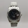 Silver case+Black Dial