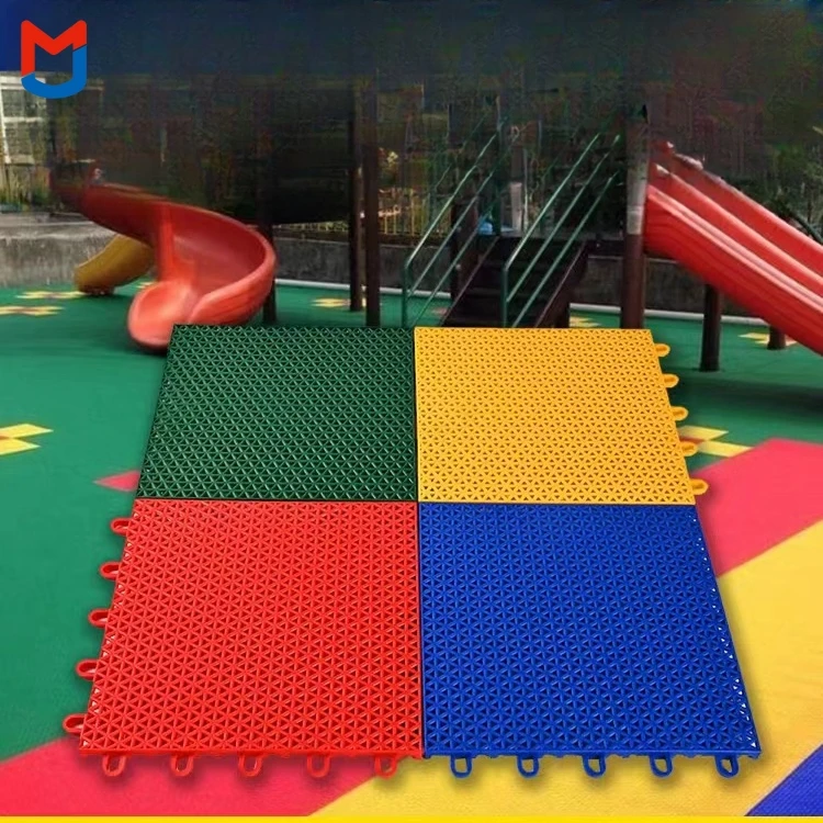 Slip Resistance Interlocking Sports Flooring Tiles Sport Court Tiles for Outdoor and Indoor Multi Sports Basketball Court