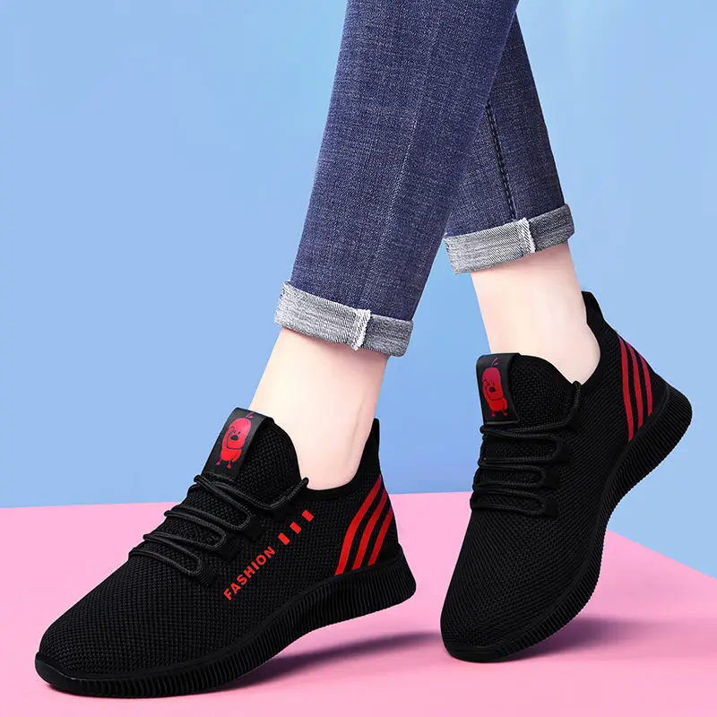 Source Fashion running design women Sneakers sport shoes girl version base thick bottom black casual shoes on m.alibaba.com