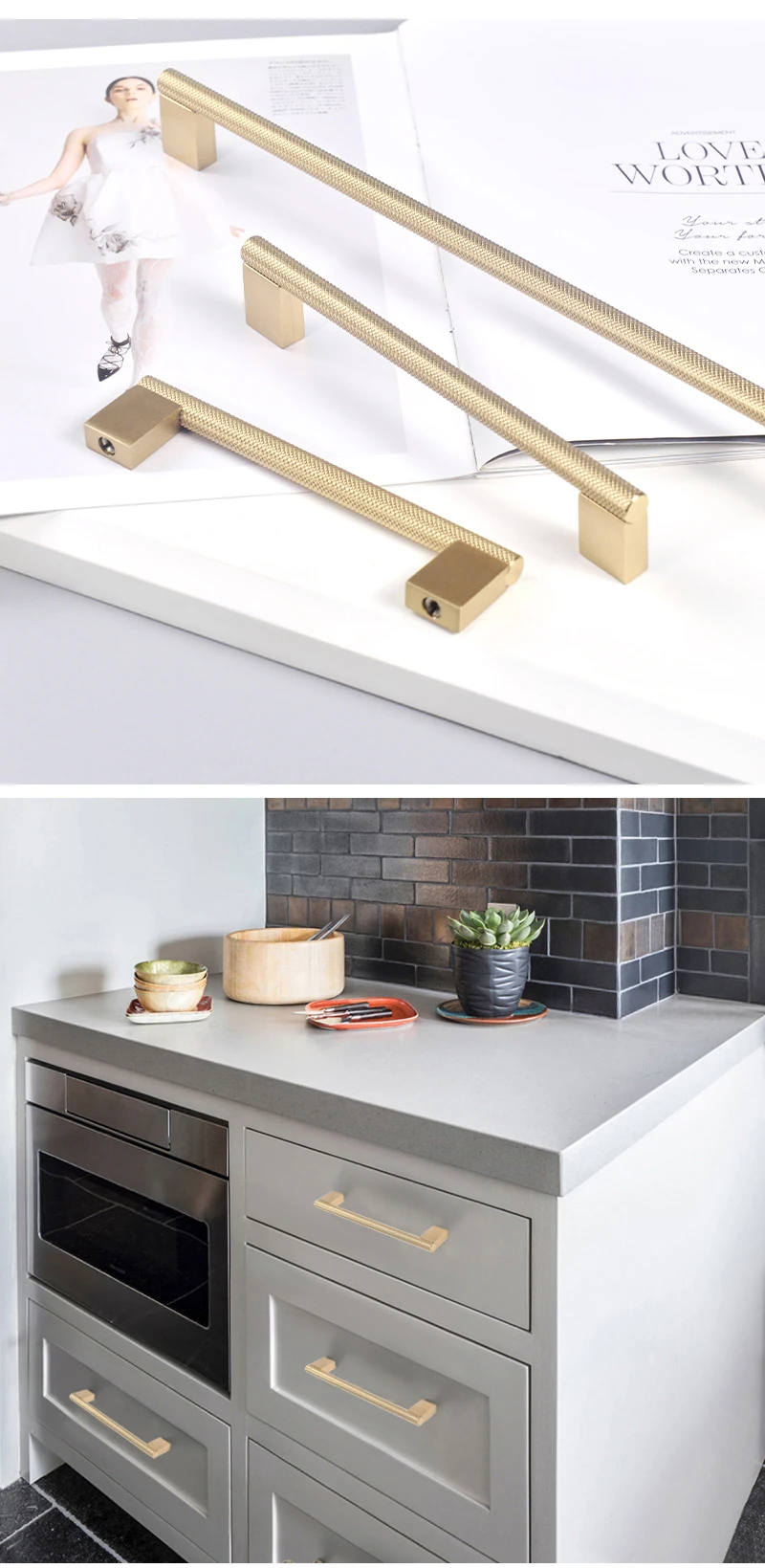Aluminum Profile Alloy Drawer Pull Modern Kitchen Cabinet Handle ...