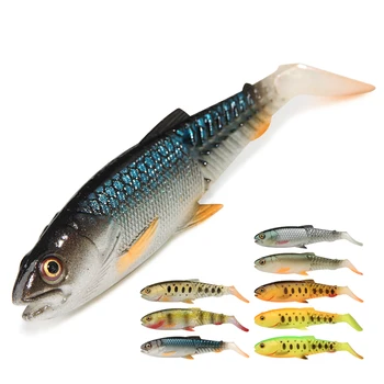 Spinpoler Predator Soft Fishing Lure Cannibal Bait 6.5cm/8.5cm/10cm/12cm Crankbait Artificial Bridge Tail Trout Wobbler Big Shad – Soft Lure – view 2
