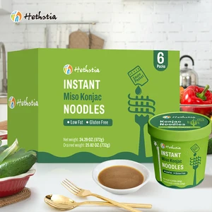 Ready to Eat Miso Konjac Noodles Vegan Instant Noodles Gluten Free Sugar Free for Quick Healthy Meal & Snack