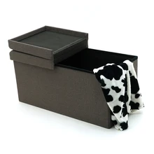Large Linen Folding Bedroom Footrest Storage Organizer Bench Ottoman Storage Box