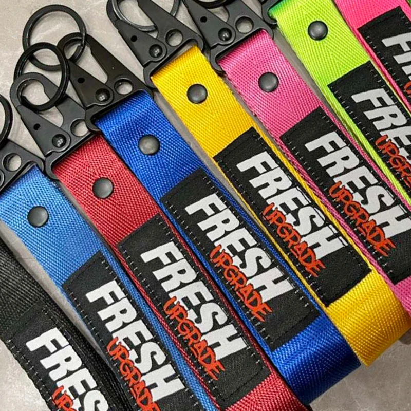 Chìa khóa được tùy chỉnh Lanyard Nylon Chìa khóa xe hơi sáng tạo được cá nhân hóa Lanyard Polyester Keychain Keychain xe máy 0