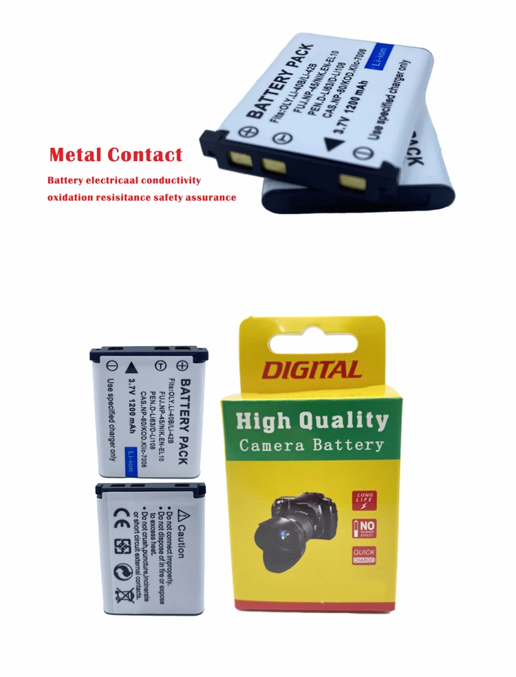 Li40b /40b /el10/li63/dli1088/np80 Digital Camera Battery For