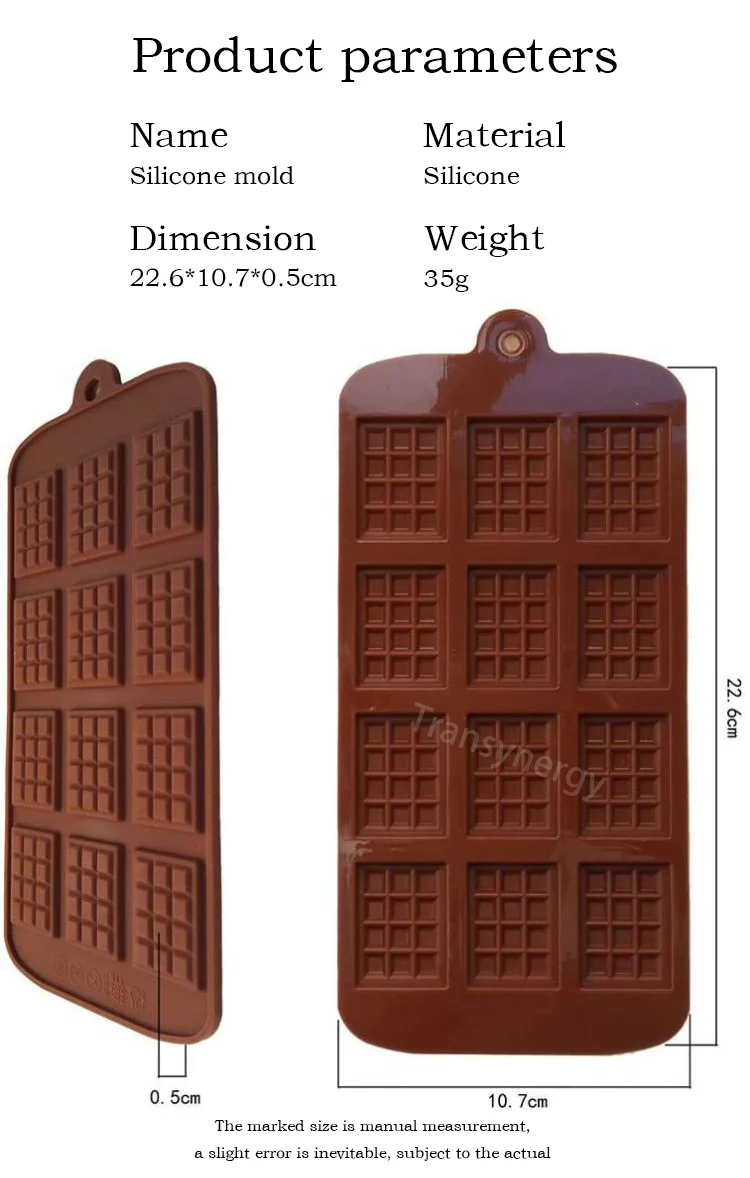 Hot Sale Ice Mold Diy Baking Mold Handmade 12 Grids Nonstick Silicone