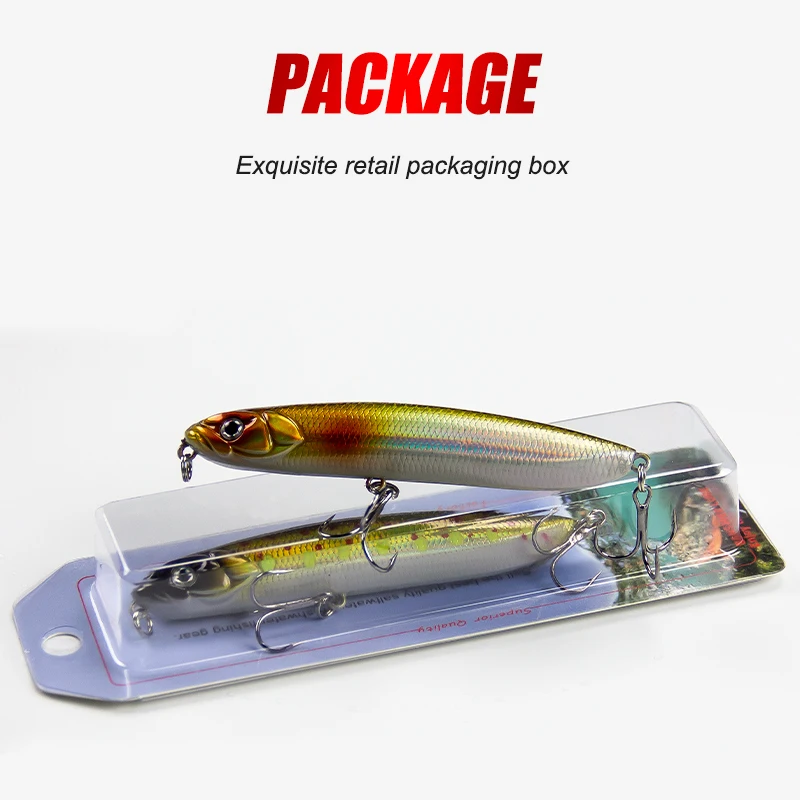 Custom Packaging Colorful Cs Bass Lures Long Skinny Angling Tackle Stickbait Oem/odm Wholesale