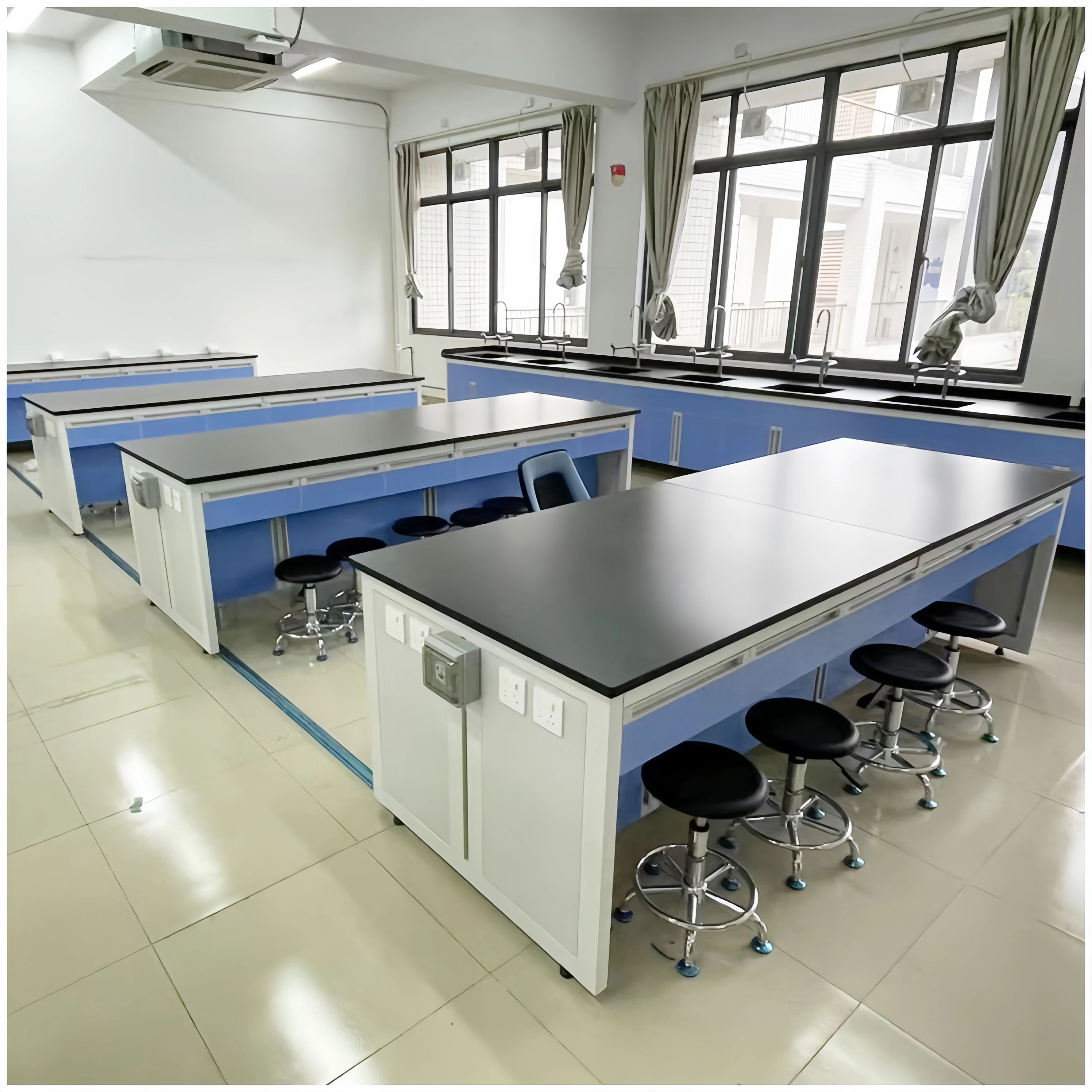 Innovative Laboratory Furniture Lab Tables Bench With Socket Lab Island ...