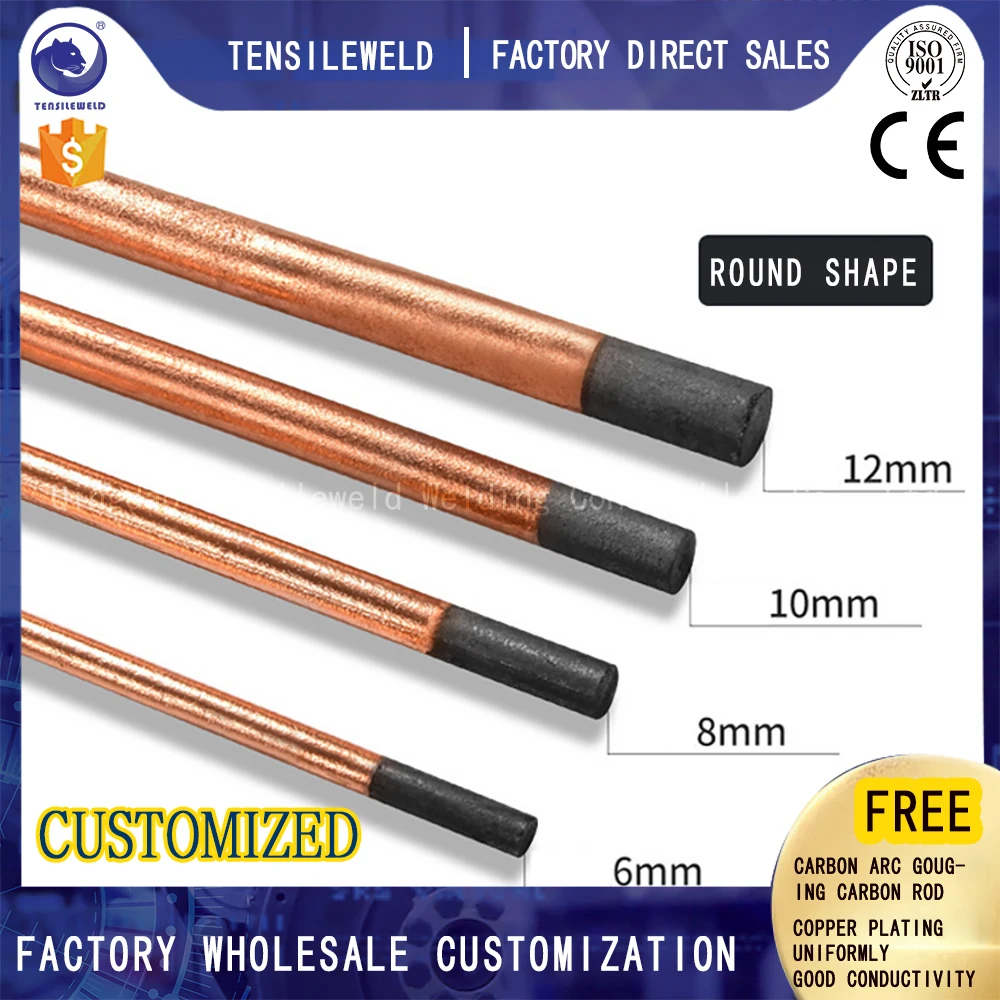 Copper Coated Carbon Arc Air Gouging Electrode Gouging Welding Cut Rod