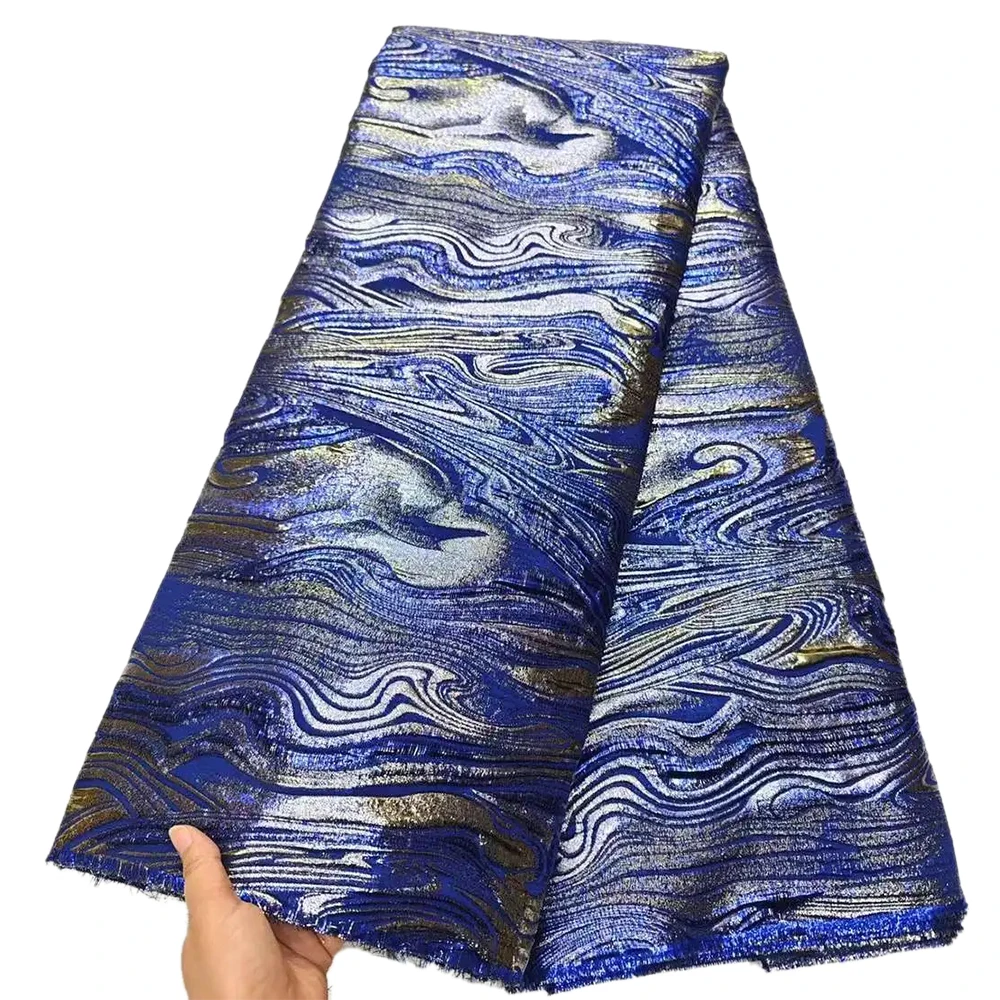 新品 Blue Blue SATIN DAMASK JACQUARD ジャケット Light Blue/Gold Damask Jacquard Brocade Fabric 118