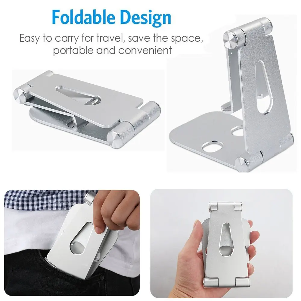 Полностью складная и регулируемая подставка для сотового телефона, подставка для смартфона, планшета, настольные аксессуары