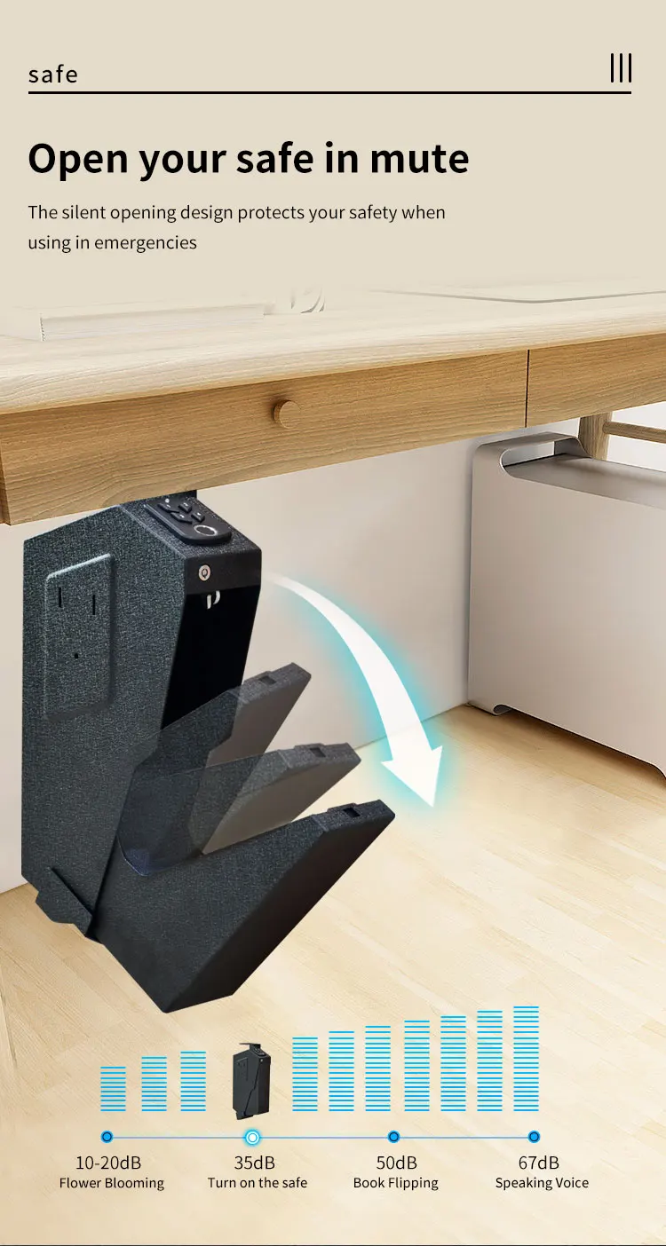 CEQSAFE Wall Biometric Fingerprint Steel Car Portable Locking Box Secure Gun Safes for Keys Safes details