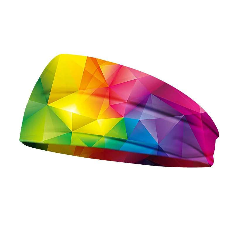 Радужный тренажерный зал Йога спа Фитнес Бег Спортивный дышащий эластичный впитывающий пот Быстросохнущий велосипедный букет с принтом повязка на голову