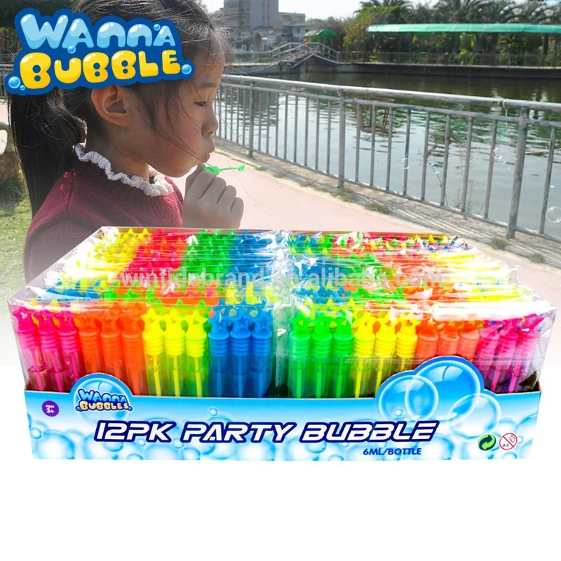 Wholesale Outdoor Wedding Party Toy Kids Plastic Bubbles Wand Small Tube Mini Soap Bubble