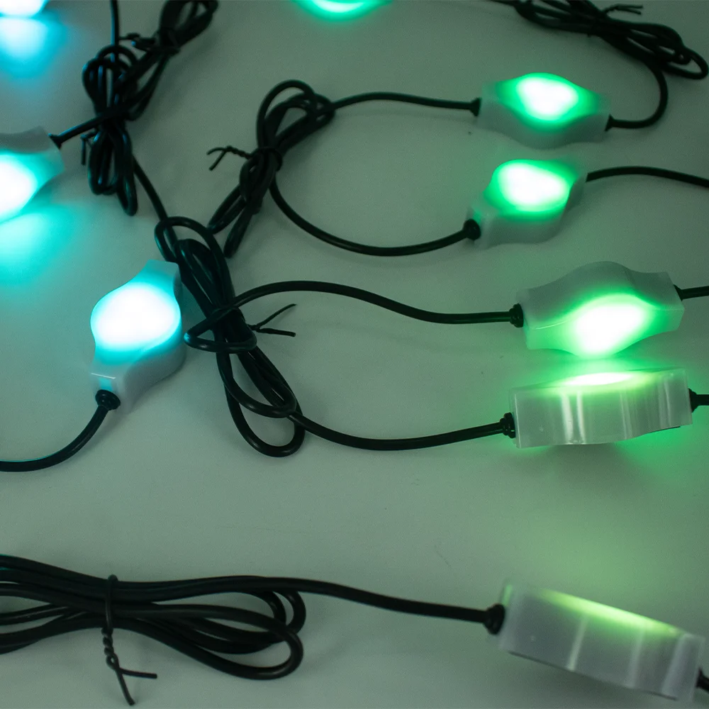 OEM app remote control LED RGB colorful changing glowing solar Christmas lights garden string outdoor holiday decorate light manufacture