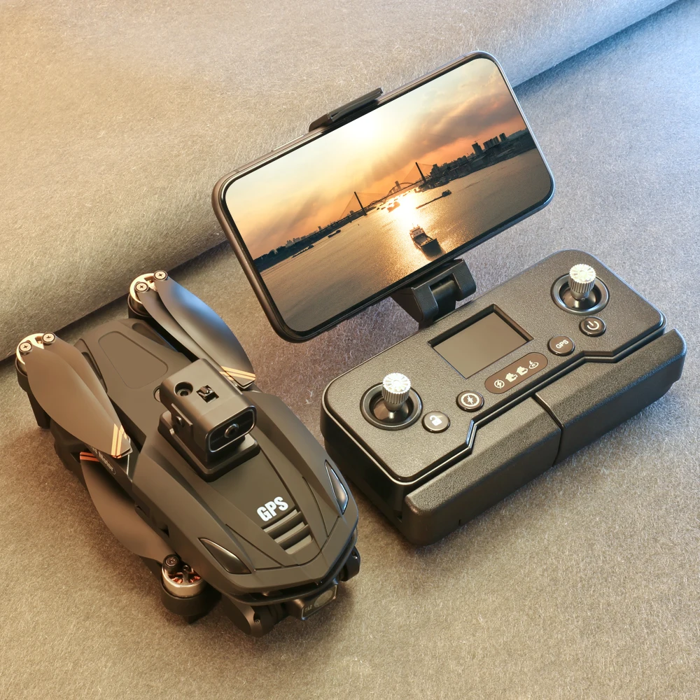 New Professional Drone V168 Double Camera 8K Pixel 5G Brushless Flow Obstacle Avoidance GPS Aerial Photography Adult Drone