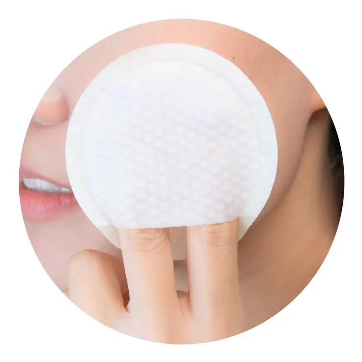 80 мм OD пилинг пальцы 100% спанальные нетканые подушечки для круглого макияжа с белой