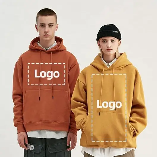 High Quality Heavyweight 100 Cotton Hoodie Men Custom Logo Full Zip Up