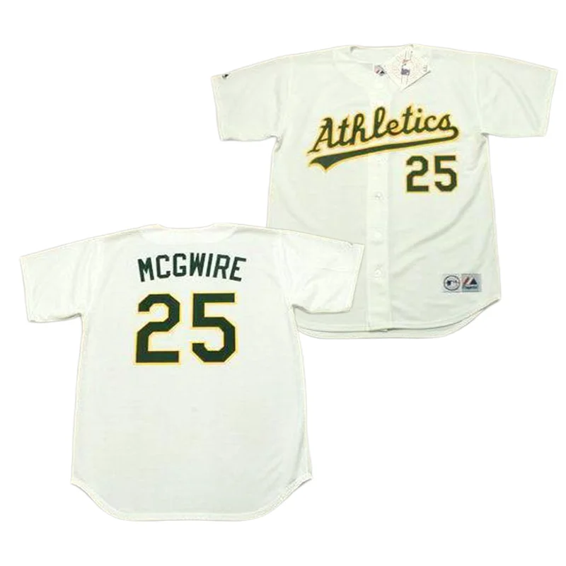 Wholesale Oakland 25 Mark Mcgwire 26 Joe Rudi Oakland 30 Ken Holtzman 33  Jose Canseco Throwback Baseball Jersey Stitched S-5xl Athletics From  m.