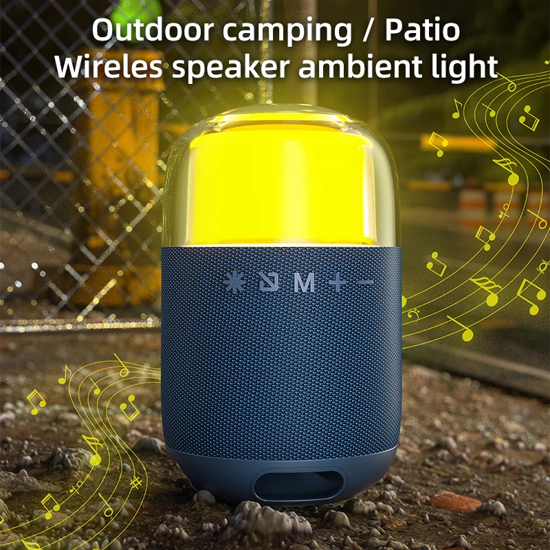 Free Sample RGB Mini Portable Speakers BT Wireless Party Boombox Speaker With Microphone