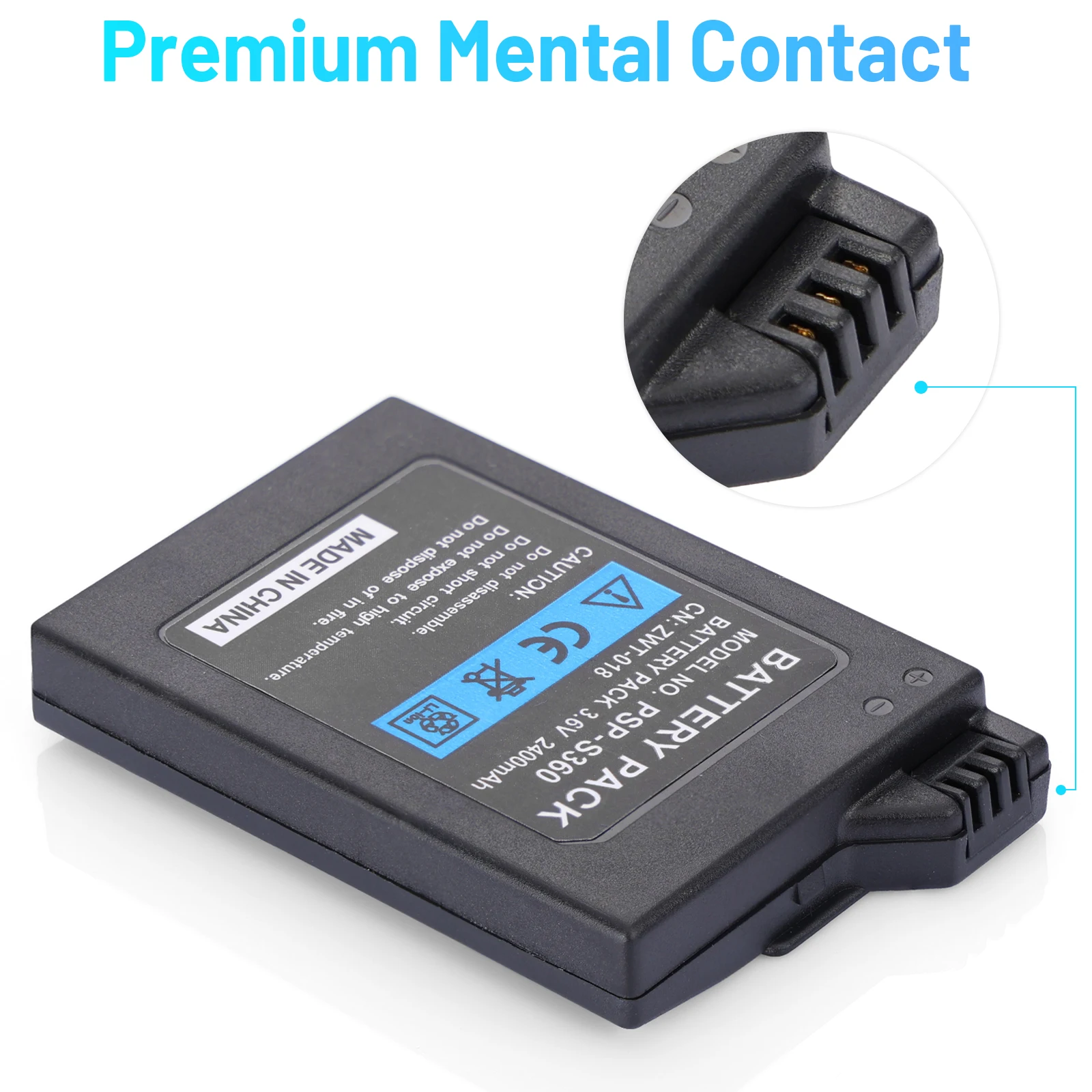 3.6v 2400mah Battery Pack Rechargeable Liion Battery For Psp 2000 Psp 3000 Replacement Battery