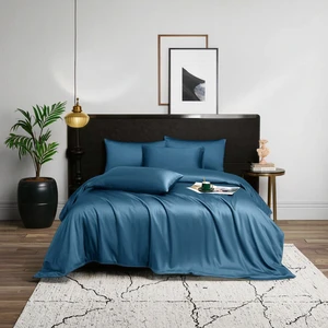 Organic Luxury Woven 100% Bamboo Non-Disposable Solid Simple Quality 300tc All-Season Customizable Wedding Four-Piece Bed Set