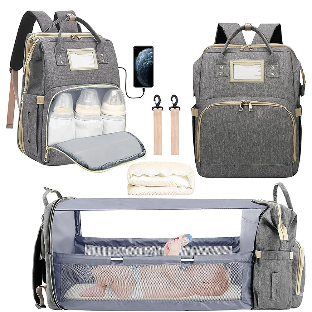 Fashion Diaper Backpack Foldable Traveling With Changing Station ...