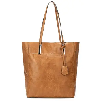 Large-Capacity Retro-Style Handbag Casual Versatile PU Material Tote Crossbody Shoulder Bag for Summer Spring Autumn