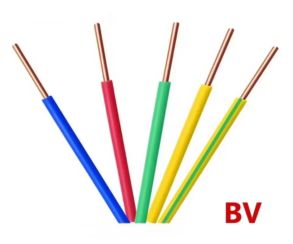 Conduttore di rame 1, 5 mm2 2, 5 mm2 in PVC isolato filo elettrico Bv Bvr Rv tipo incagliato tipo nudo