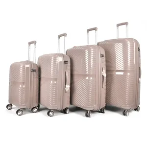 Wholesale 4-Piece Lightweight Luxury Luggage Set with TSA Spinner Wheels 20' 24' 28' 32' Inches Travel Suitcase Trolley Bag PP