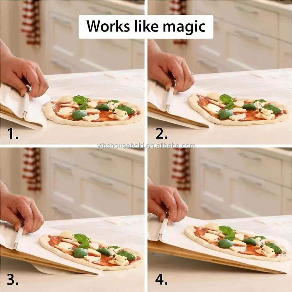 Sliding Pizza Peel Shovel With Handle,Easy Slide Pizza Peel,Pizza