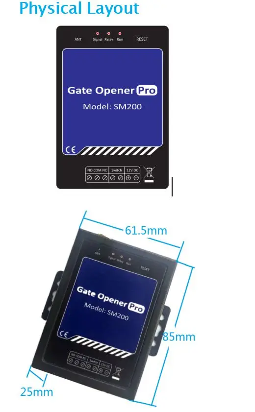 Sim Card Gate Controller Modern Smart Gate Controller GSM Dialer SM200 2G/4G Relay Switch for ...