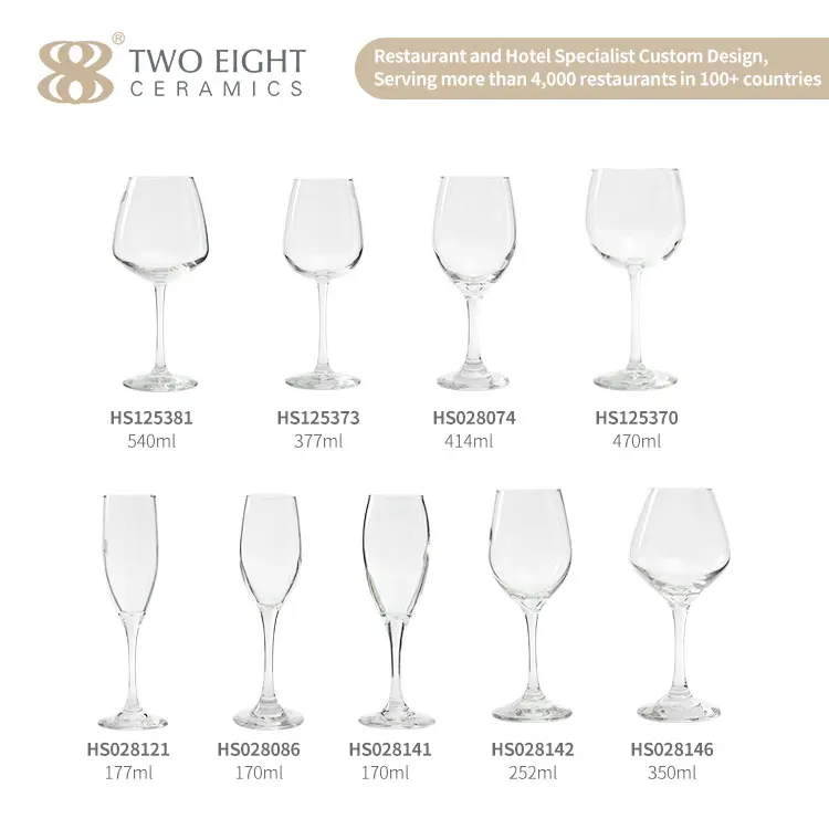 Juice Water Glass Cup Custom Logo Whiskey Cocktail Champagne Drinking Glasses Restaurant Clear Goblet Red Wine Glasses Cup