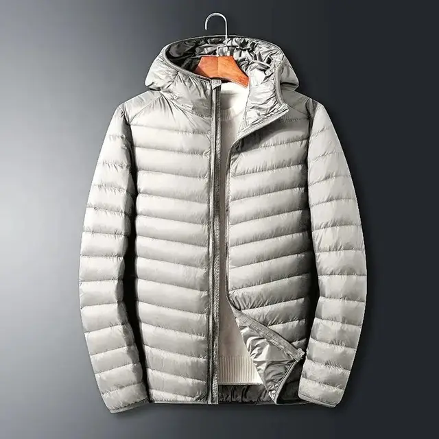 2024 Men's Lightweight Packable Accent Puffer Jacket, Water-Resistant Winter Jackets